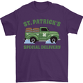 St Patricks Beer Delivery Funny Alcohol Guinness Mens T-Shirt 100% Cotton Purple