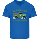 St Patricks Beer Delivery Funny Alcohol Guinness Mens V-Neck Cotton T-Shirt Royal Blue