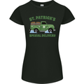St Patricks Beer Delivery Funny Alcohol Guinness Womens Petite Cut T-Shirt Black
