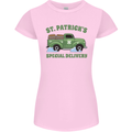 St Patricks Beer Delivery Funny Alcohol Guinness Womens Petite Cut T-Shirt Light Pink