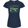 St Patricks Beer Delivery Funny Alcohol Guinness Womens Petite Cut T-Shirt Navy Blue