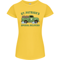 St Patricks Beer Delivery Funny Alcohol Guinness Womens Petite Cut T-Shirt Yellow