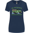St Patricks Beer Delivery Funny Alcohol Guinness Womens Wider Cut T-Shirt Navy Blue