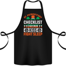 St Patricks Day Checklist Dring Kiss Fight Funny Cotton Apron 100% Organic Black