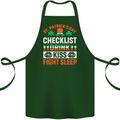 St Patricks Day Checklist Dring Kiss Fight Funny Cotton Apron 100% Organic Forest Green
