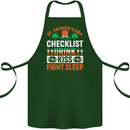 St Patricks Day Checklist Dring Kiss Fight Funny Cotton Apron 100% Organic Forest Green