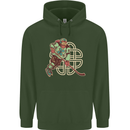 St Patricks Day Ice Hockey Childrens Kids Hoodie Forest Green