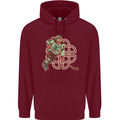 St Patricks Day Ice Hockey Childrens Kids Hoodie Maroon