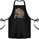 St Patricks Day Ice Hockey Cotton Apron 100% Organic Black