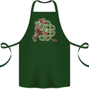 St Patricks Day Ice Hockey Cotton Apron 100% Organic Forest Green