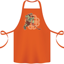 St Patricks Day Ice Hockey Cotton Apron 100% Organic Orange