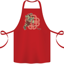 St Patricks Day Ice Hockey Cotton Apron 100% Organic Red