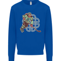 St Patricks Day Ice Hockey Kids Sweatshirt Jumper Royal Blue