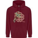 St Patricks Day Ice Hockey Mens 80% Cotton Hoodie Maroon