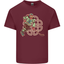St Patricks Day Ice Hockey Mens Cotton T-Shirt Tee Top Maroon