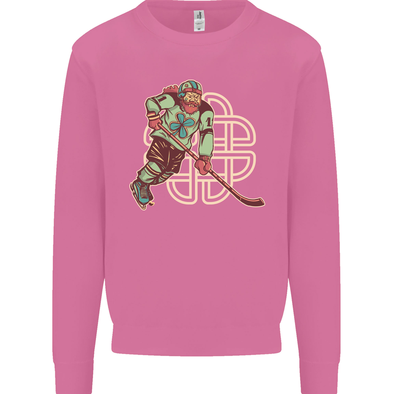 St Patricks Day Ice Hockey Mens Sweatshirt Jumper Azalea