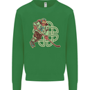 St Patricks Day Ice Hockey Mens Sweatshirt Jumper Irish Green