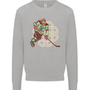 St Patricks Day Ice Hockey Mens Sweatshirt Jumper Sports Grey