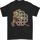 St Patricks Day Ice Hockey Mens T-Shirt 100% Cotton Black