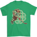 St Patricks Day Ice Hockey Mens T-Shirt 100% Cotton Irish Green
