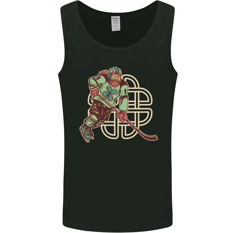 St Patricks Day Ice Hockey Mens Vest Tank Top Black