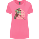 St Patricks Day Ice Hockey Womens Wider Cut T-Shirt Azalea