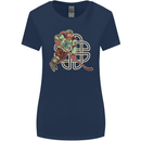 St Patricks Day Ice Hockey Womens Wider Cut T-Shirt Navy Blue
