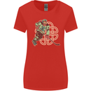 St Patricks Day Ice Hockey Womens Wider Cut T-Shirt Red