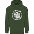 St Patricks Day Kiss Me Im a Little Bit Irish Childrens Kids Hoodie Forest Green