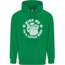 St Patricks Day Kiss Me Im a Little Bit Irish Childrens Kids Hoodie Irish Green