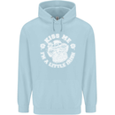 St Patricks Day Kiss Me Im a Little Bit Irish Childrens Kids Hoodie Light Blue