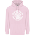 St Patricks Day Kiss Me Im a Little Bit Irish Childrens Kids Hoodie Light Pink