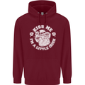 St Patricks Day Kiss Me Im a Little Bit Irish Childrens Kids Hoodie Maroon
