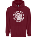 St Patricks Day Kiss Me Im a Little Bit Irish Childrens Kids Hoodie Maroon