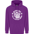 St Patricks Day Kiss Me Im a Little Bit Irish Childrens Kids Hoodie Purple
