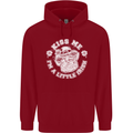 St Patricks Day Kiss Me Im a Little Bit Irish Childrens Kids Hoodie Red