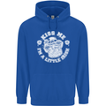 St Patricks Day Kiss Me Im a Little Bit Irish Childrens Kids Hoodie Royal Blue