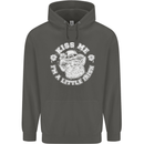 St Patricks Day Kiss Me Im a Little Bit Irish Childrens Kids Hoodie Storm Grey
