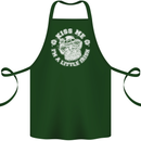 St Patricks Day Kiss Me Im a Little Bit Irish Cotton Apron 100% Organic Forest Green