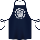 St Patricks Day Kiss Me Im a Little Bit Irish Cotton Apron 100% Organic Navy Blue