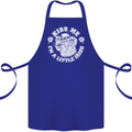 St Patricks Day Kiss Me Im a Little Bit Irish Cotton Apron 100% Organic Royal Blue