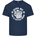 St Patricks Day Kiss Me Im a Little Bit Irish Kids T-Shirt Childrens Navy Blue