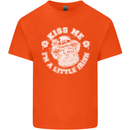 St Patricks Day Kiss Me Im a Little Bit Irish Kids T-Shirt Childrens Orange