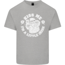 St Patricks Day Kiss Me Im a Little Bit Irish Kids T-Shirt Childrens Sports Grey