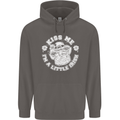 St Patricks Day Kiss Me Im a Little Bit Irish Mens 80% Cotton Hoodie Charcoal