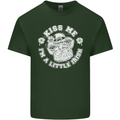 St Patricks Day Kiss Me Im a Little Bit Irish Mens Cotton T-Shirt Tee Top Forest Green