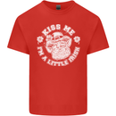 St Patricks Day Kiss Me Im a Little Bit Irish Mens Cotton T-Shirt Tee Top Red