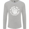 St Patricks Day Kiss Me Im a Little Bit Irish Mens Long Sleeve T-Shirt Sports Grey
