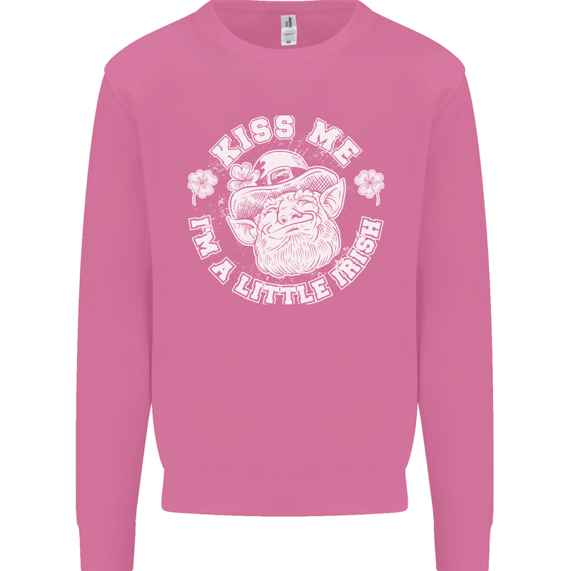 St Patricks Day Kiss Me Im a Little Bit Irish Mens Sweatshirt Jumper Azalea