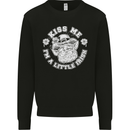 St Patricks Day Kiss Me Im a Little Bit Irish Mens Sweatshirt Jumper Black